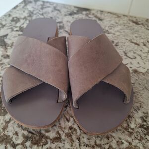 KYMA leather straps flip flops sandals size 38‎